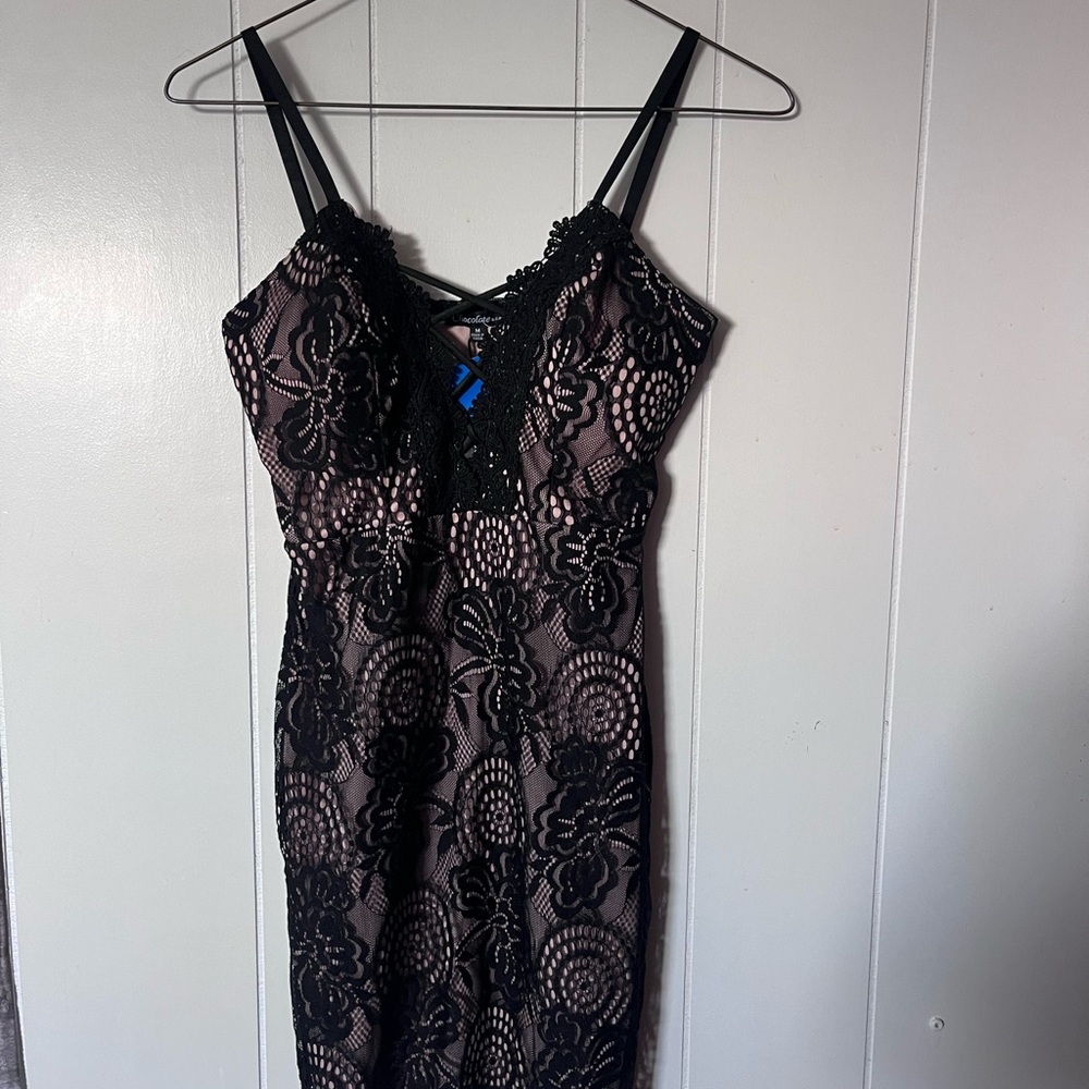 Chocolate Black Lace Dress